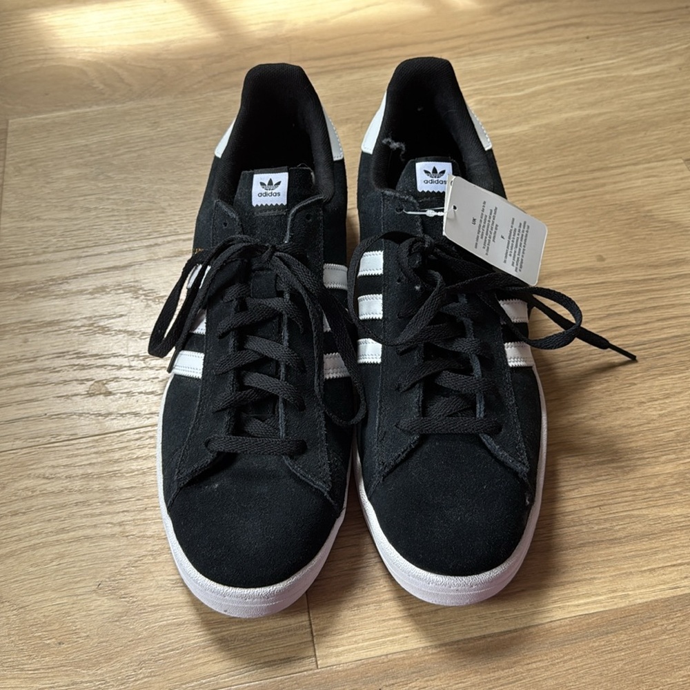 Adidas Campus ADV Black and White Sneakers Classic Design Size 13 NEW! - Picture 2 of 8
